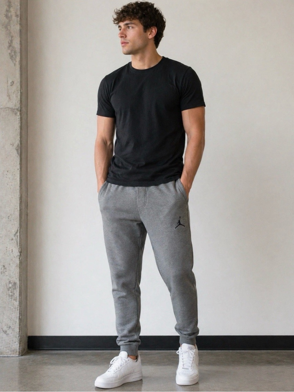 Jordan Pants Mens Small Gray Joggers Sweatpants Fleece Jumpman Logo NWT
